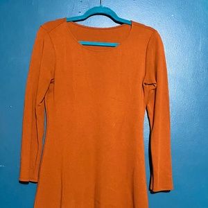 American apparel burnt orange dress